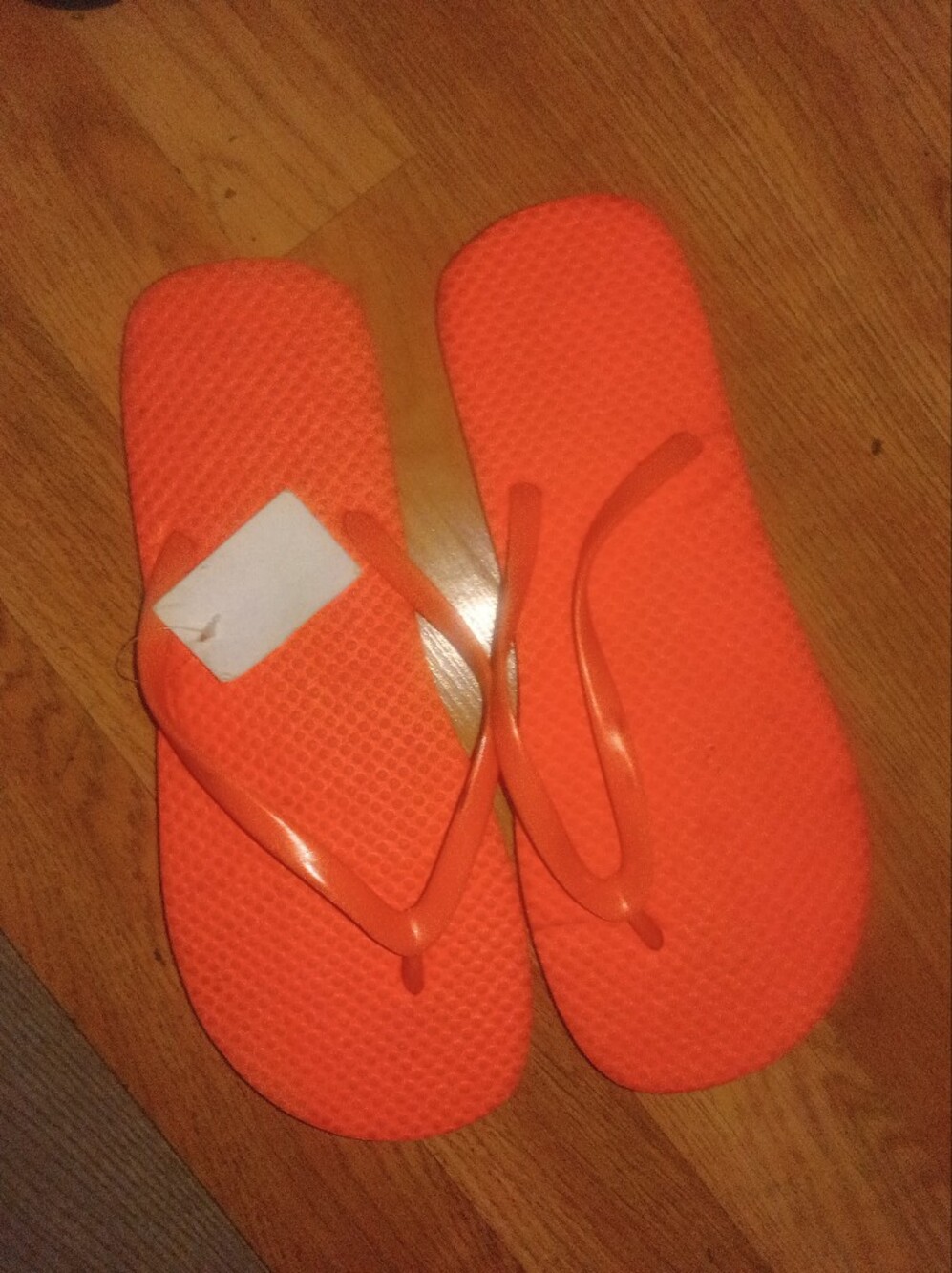 Bright Orange Flip Flop Sandals